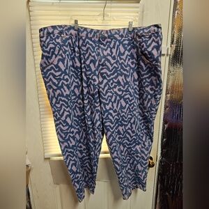 TheGet Blue & Purple Animal Print Mom Jeans Size 4x